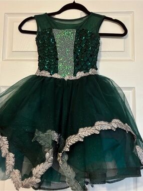 Weissman Emerald Green Sequin Ballet Costume